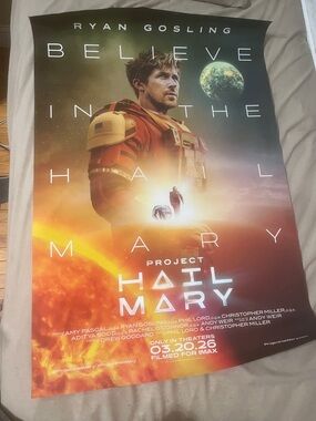 Project Hail Mary 27x40 Movie Poster Theatrical Double Sided Ryan Gosling